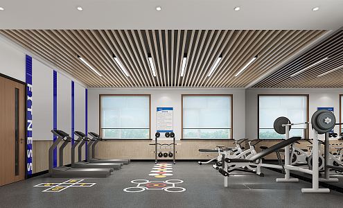 Modern Gym Reading Room 3d model