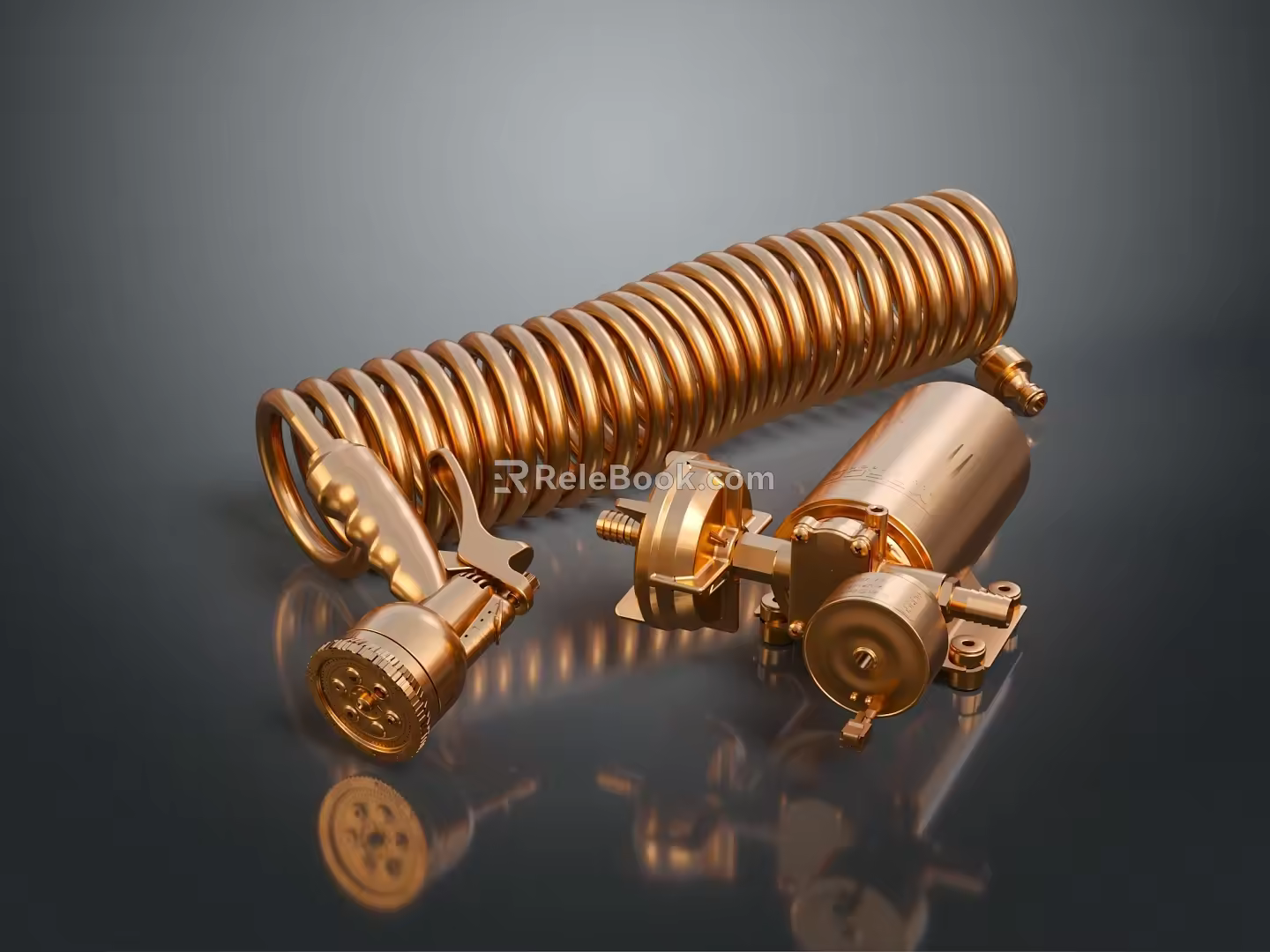 Shock absorber spring tools hardware tools processing tools realistic 3d model