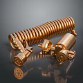 Shock absorber spring tools hardware tools processing tools realistic 3d model