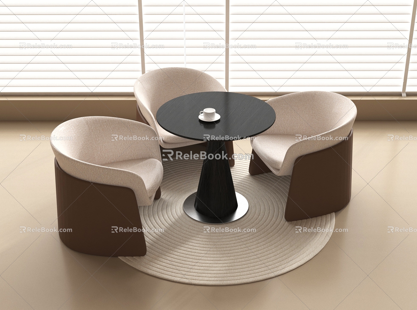 Modern Leisure Table and Chair Negotiation Table and Chair Coffee Table and Chair 3d model