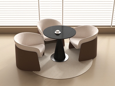 Modern Leisure Table and Chair Negotiation Table and Chair Coffee Table and Chair 3d model