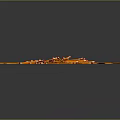Bunch of Orange Pencils with Red Tips Scattered on Gray Background