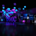 Modern DMC Themed Photo Spot With Colorful Cubes And Purple Letters