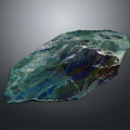 Natural Decorative Stone With Green Blue Purple Textured Irregular Surface For Home Interior