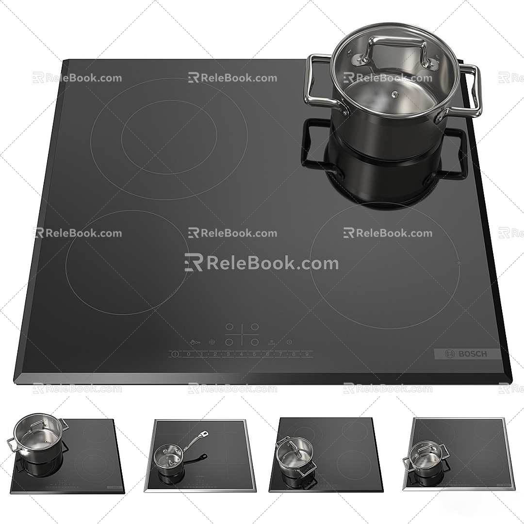 Bosch induction cooker 3d model