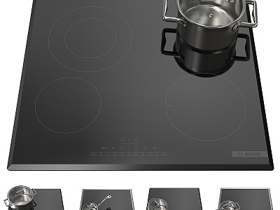 Bosch induction cooker 3d model