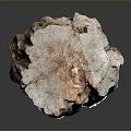 Rustic Wood And Stone Stump Shaped Decorative Base With Natural Texture And Earthy Tones