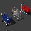 Modern Shopping Cart Supermarket Trolley 3d model