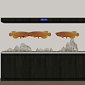 Modern fish tank embedded fish tank fish tank cabinet 3d model