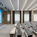 Report hall multi-function hall ladder classroom meeting room recording classroom intelligent classroom wisdom report hall 3d model