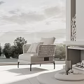 Modern Minotti Single Sofa 3d model