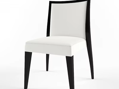 Modern White And Black Office Chair With Cushioned Seat High Back And Sleek Design 3d model