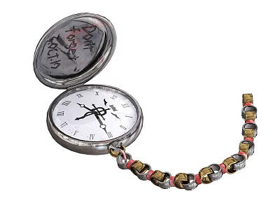 Open Pocket Watch with White Dial Roman Numerals and Colorful Beads Chain Design 3d model Open Pocket Watch with White Dial Roman Numerals and Colorful Beads Chain Design 3d model