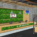 Modern Specialty Store Interior With Glass Facade Wooden Decor And Display Shelves