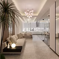 Modern Indoor Fitness Studio With Purple Yoga Mats Wooden Pilates Equipment And Circular Lights