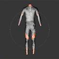 Tight Fitting Black And Orange Athletic Compression Suit With All In Sport Branding Long Sleeve Pants