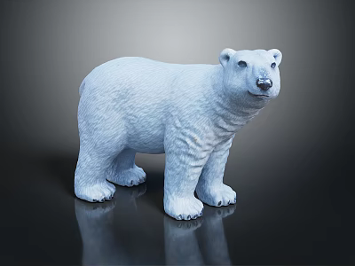 Modern polar bear big bear 3d model