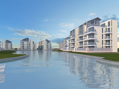 House residential area 3d model House residential area 3d model