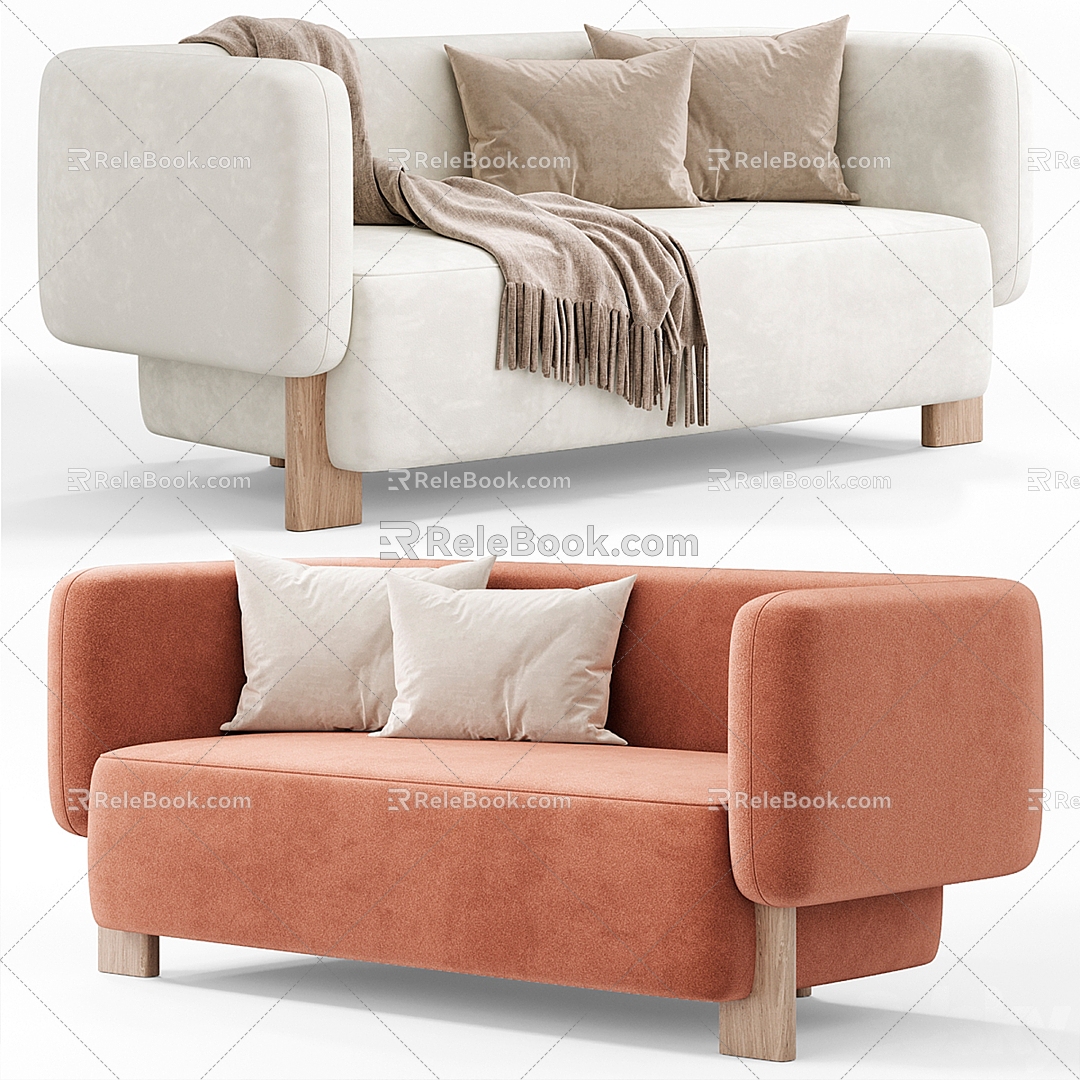 Divan double sofa 3d model