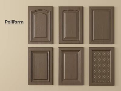 Poliform Wooden Cabinet Doors With Various Classic Designs And Patterns 3d model