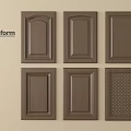 Poliform Wooden Cabinet Doors With Various Classic Designs And Patterns 3d model