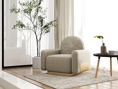 Modern single sofa model