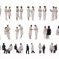 Medical Staff And Patients Interaction In Diverse Healthcare Scenes With Different Poses