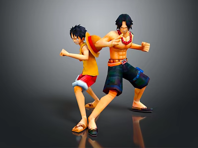 Modern Anime Characters One Piece Cartoon Characters Cartoon Fox Man Virtual Characters 3d model