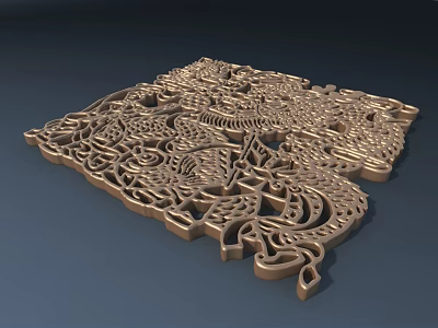 Intricately Designed Road Infrastructure With Dragon Carvings And Ornate Patterns 3d model