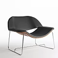Modern Black Leather Office Chair With Sleek Metal Frame And Comfortable Design