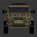 FBI Tactical Tank in Khaki Color Featuring Modern Design and Enforcement Equipment