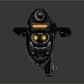 Futuristic Mechanical Gate With Metallic Structure Detailed Gear Components And Orange Glowing Circular Lights