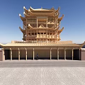 Ancient Building Loft Ancient Building House Ancient House 3d model