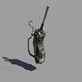 Tactical Backpack in Red and Green Color With Long Pole Attachment and Straps