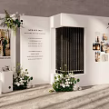 Fairy Tale 2024 Wedding Display With Couple Photo Flower Decorations And Wine Rack