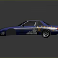 Shiny Silver Two Door Sports Car with Star Patterns and Reflection on Dark Background