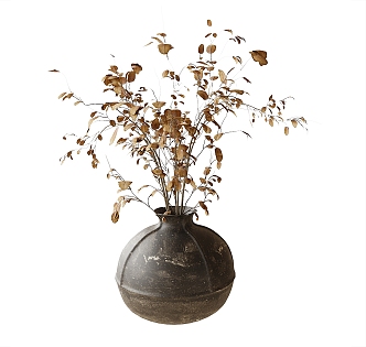 Quiet Wind Vase Floral Plant Ornaments 3d model