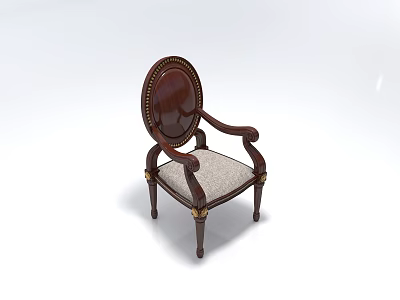 Elegant Classic Chaise Lounge With Wooden Frame And Ornate Upholstered Design 3d model