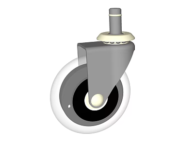 Industrial Equipment Swivel Caster Wheel with Brake and Rubber Tread for Heavy Duty Use 3d model