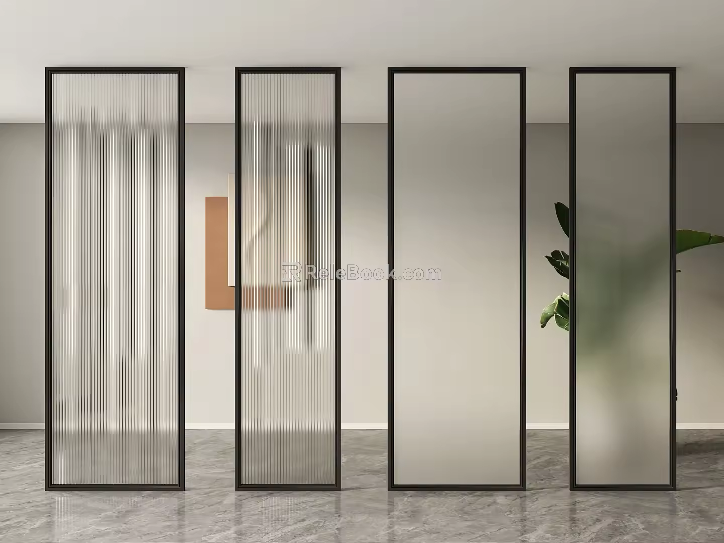 partition glass partition glass screen changhong glass partition screen partition 3d model
