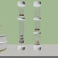 Elegant Cake Display Shelves with Multiple Tiers for Bakery Product Showcase Design