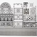 European-style fence with carved wrought iron railings 3d model
