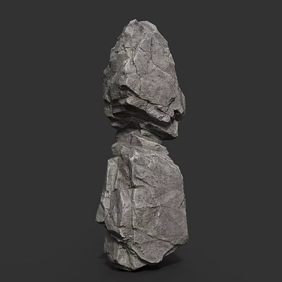 Indoor Decorative Stone and Wood Stacked Structure with Natural Rough Texture and Layers 3d model