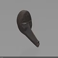 Traditional Handcrafted Wooden Mask As Ethnic Costume Accessory Art Piece Design