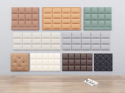 Leather Soft Bag Hard Bag Background Soft Bag Sofa Background Wall TV Background Wall Bed Background Wall Soft Bag Universal Color Change Leather 3d model