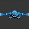 Blue Robot 3D Character With Extended Arms And Metallic Design Features