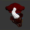 Colorful Pirate Fish Creature With White Hat Red Beard And Shiny Scales