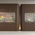 New Chinese Fish Tank Fish Tank Cabinet Hallway Fish Tank Cabinet Aquarium Cabinet 3d model