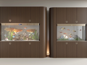 New Chinese Fish Tank Fish Tank Cabinet Hallway Fish Tank Cabinet Aquarium Cabinet 3d model