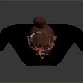Realistic Female Upper Body With Black Blazer And Dark Top Against Gray Gradient Background